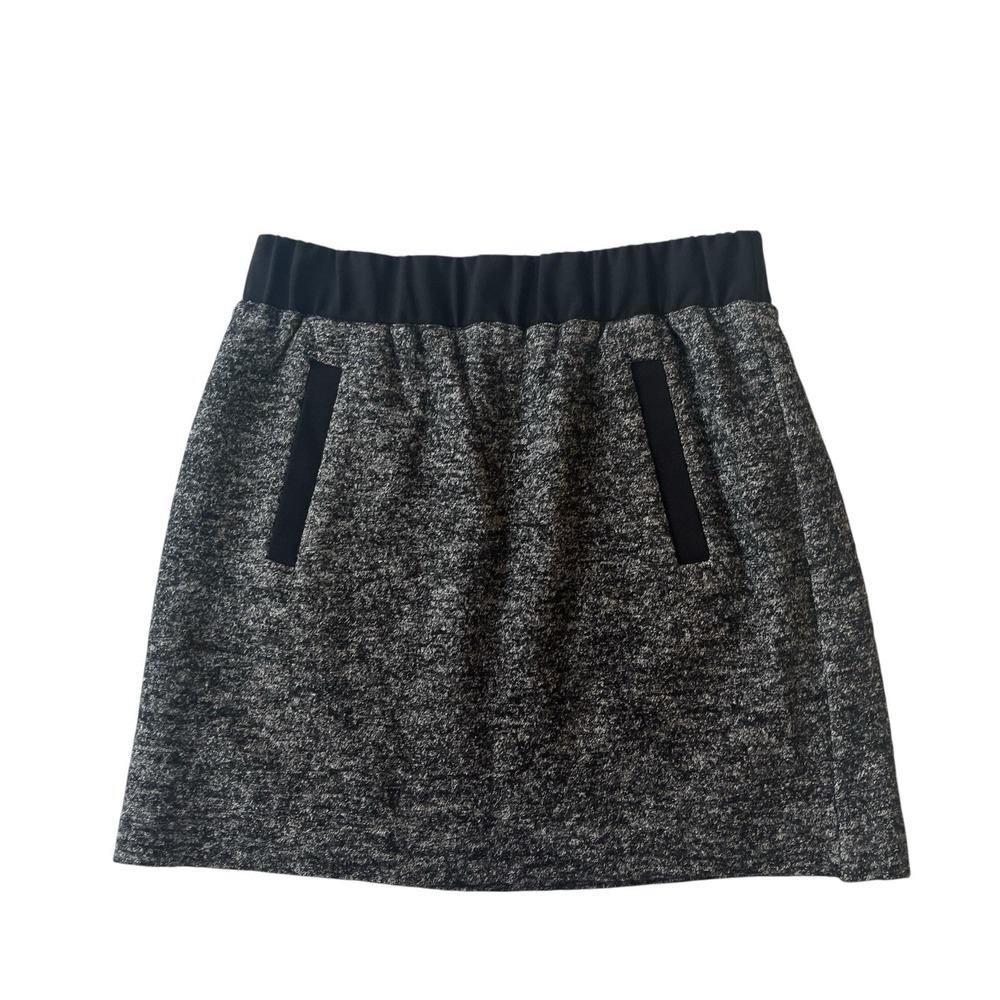 LOFT Women's‎ Size SP Petite Gray Wool Blend Skirt Mini Elastic Waist Casual